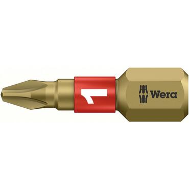 Bit 1/4" for Phillips PH 25 mm extra hard, with bi-torsion zone, Wera type 642F